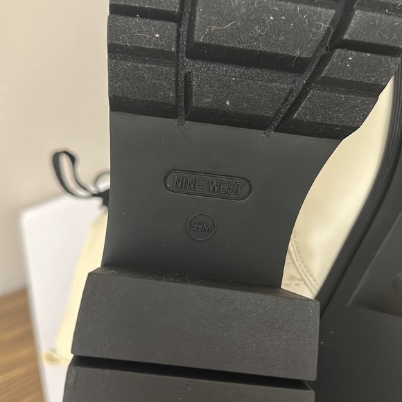 NEW Nine West White Combat Platform Boots - Picture 8 of 9